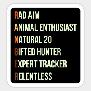 Ranger Hunter Class RPG Meme Sticker